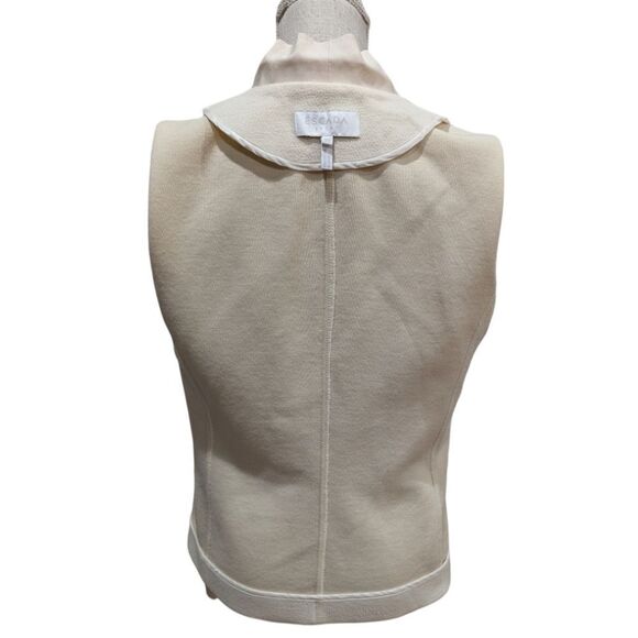 Escada Women's EU 40, US M Wool Blend Powder Cream Rose Gold Two Button Blazer - Picture 7 of 12